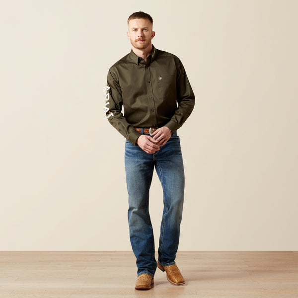 Mens Team Logo Twill Classic Fit Shirt