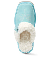 Jackie Turquoise Square Toe Slipper - Women's