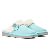 Jackie Turquoise Square Toe Slipper - Women's